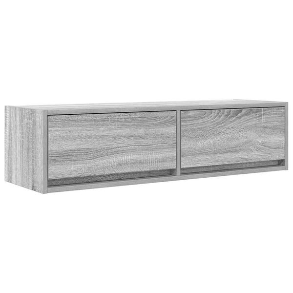 vidaXL Gabinete de TV con caj&oacute;n Gris sonoma 100 x 31 x 25.5 cm