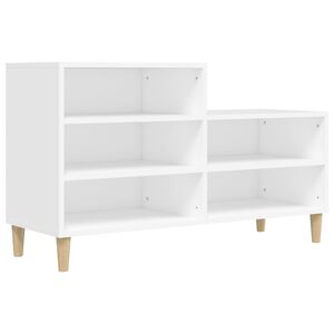 vidaXL Mueble zapatero madera contrachapada blanco 102x36x60 cm