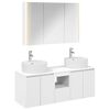 vidaXL Juego de Muebles de Ba&ntilde;o 4 pcs Blanco Madera de ingenier&iacute;a