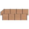 vidaXL Conjunto de valla 9 uds. 1484 x 186 cm WPC y Aluminio Marr&oacute;n