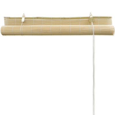 vidaXL Persiana enrollable de bambú color natural 140x220 cm