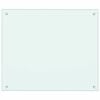 vidaXL Protecci&oacute;n salpicaduras cocina vidrio templado color leche 70x60 cm