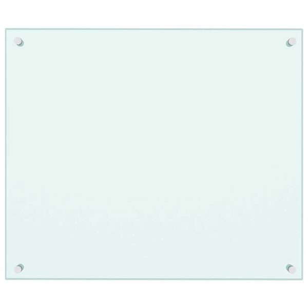 vidaXL Protecci&oacute;n salpicaduras cocina vidrio templado color leche 70x60 cm