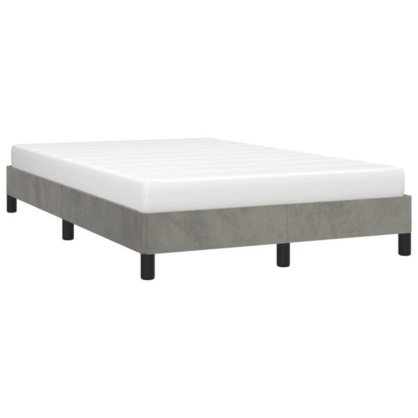 vidaXL Estructura de cama sin colchón terciopelo gris claro 120x190 cm