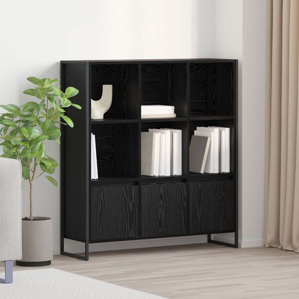vidaXL Estanter&iacute;a para libros 2 pcs Roble Negro 99,5 x 30 x 108 cm