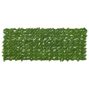 vidaXL Pantalla de balc&oacute;n con hojas Verde y amarillo 200 x 75 cm