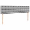 vidaXL Estructura de cama otomana colchones tela gris claro 180x200cm