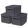 Curver Cajas de almacenaje con tapa Style 3 uds antracita S 6L
