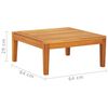 vidaXL Mesa de jardín madera maciza de acacia 64x64x29 cm