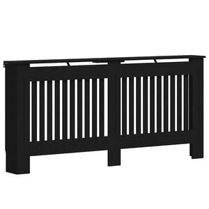 vidaXL Cubierta de Radiador Roble Negro 172 x 19 x 81,5 cm