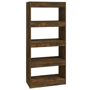vidaXL Estanter&iacute;a madera contrachapada roble ahumado 60x30x135 cm