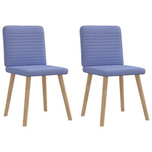 vidaXL Sillas de comedor 2 uds tela azul jeans