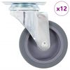 vidaXL Ruedas giratorias 12 unidades 75 mm