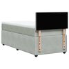 vidaXL Cama box spring con colch&oacute;n terciopelo gris claro 80x200 cm