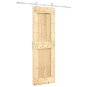 vidaXL Puerta corredera con herrajes madera maciza de pino 70x210 cm