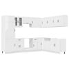 vidaXL Mueble cocina Lucca blanco brillo 14 pzas madera contrachapada