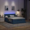 vidaXL Cama otomana con colch&oacute;n LED azul 140x190 cm tela