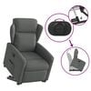 vidaXL Sill&oacute;n el&eacute;ctrico reclinable elevable de tela gris oscuro