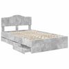 vidaXL Estructura de cama Gris Concreto 120 x 190 cm Madera Ingenieril