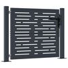 vidaXL Puerta de jard&iacute;n antracita 100x75 cm de acero con dise&ntilde;o cuadrado