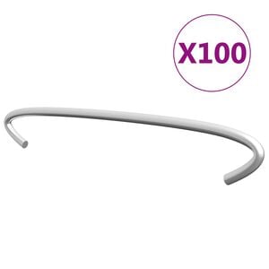 vidaXL Ganchos de gaviones 100 unidades acero galvanizado 15 cm