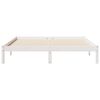 vidaXL Cama extralarga sin colch&oacute;n madera maciza pino blanca 140x210 cm
