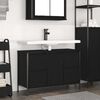 vidaXL Mueble de lavabo con cajones roble negro 90x34,5x60 cm