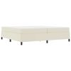 vidaXL Estructura de cama con colch&oacute;n Crema 200 x 200 cm tela