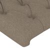 vidaXL Estructura de cama con cabecero de tela gris taupe 200x200 cm