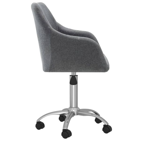 vidaXL Silla de comedor giratoria tela gris claro