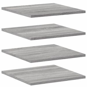 vidaXL Estantes pared 4 uds madera ingenier&iacute;a gris Sonoma 40x40x1,5 cm