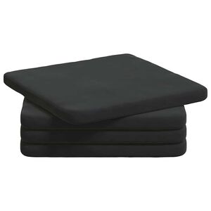 vidaXL Cojines para asiento 4 pcs Negro 40 x 40 x 3 cm Terciopelo