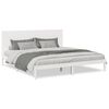 vidaXL Cama extralarga sin colch&oacute;n madera maciza blanca 180x210 cm