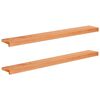 vidaXL Alfeizares 2 uds. Barnizado 120 x 15 x 2 cm