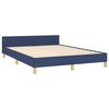 vidaXL Cama sin colch&oacute;n tela azul 140x190 cm