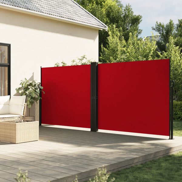 vidaXL Toldo lateral retr&aacute;ctil rojo 160x1000 cm