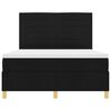 vidaXL Cama tipo Box Spring con colch&oacute;n Negro 140 x 200 cm tela