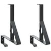 vidaXL Soporte para Guardia de Nieve 2 uds. Negro 29,5 x 3 x 34,5 cm