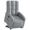 vidaXL Sill&oacute;n reclinable elevable de tela gris claro