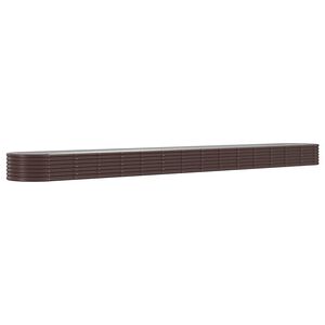 vidaXL Jardinera arriate acero galvanizado marr&oacute;n 620x80x36 cm