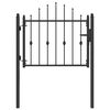 vidaXL Puerta de cerca ASTEN 100 x 75 cm Metal Negro Con cerradura