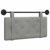vidaXL Cabecera Colgante Gris Claro 100 x 55 x 5 cm Terciopelo