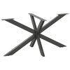 vidaXL Pata de mesa de comedor forma ara&ntilde;a antracita 150x78x(72-73) cm acero