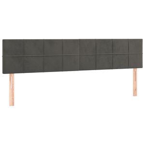vidaXL Cabeceros terciopelo gris oscuro 180x5x78/88 cm