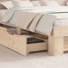 vidaXL Estructura de cama Marr&oacute;n 150 x 200 cm Madera de pino macizo
