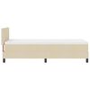 vidaXL Cama tipo Box Spring con colch&oacute;n Crema 80 x 200 cm tela
