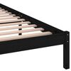 vidaXL Estructura de cama sin colch&oacute;n madera de pino negro 200x200 cm