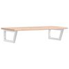 vidaXL Estante de lavabo de pared de acero y madera maciza de roble