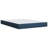 vidaXL Cama box spring con colch&oacute;n tela azul 140x190 cm