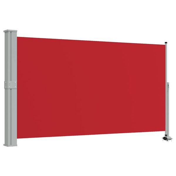 vidaXL Toldo lateral retr&aacute;ctil de patio rojo 140x300 cm